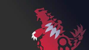 Minimalist Graphic Of Primal Groudon Wallpaper