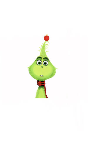 Minimalist Grinch In White Wallpaper