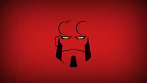 Minimalist Hellboy Artwork Wallpaper