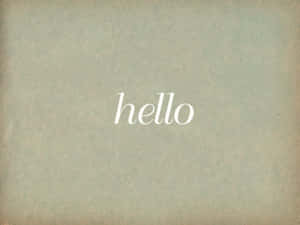 Minimalist Hello Lock Screen Wallpaper Wallpaper