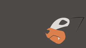 Minimalist Houndour Head With Gray Backdrop Wallpaper