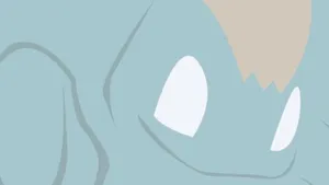 Minimalist Illustration Of Machop Face Wallpaper