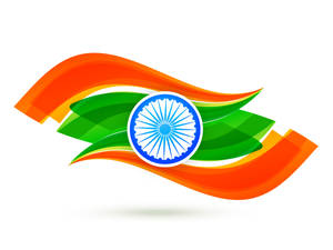 Minimalist Indian Flag Design Wallpaper