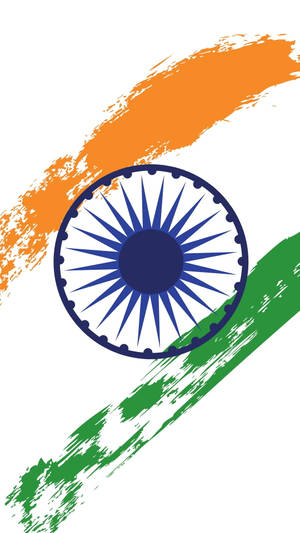 Minimalist Indian Flag Mobile Wallpaper