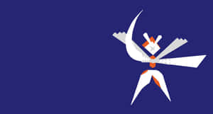 Minimalist Kartana Illustration On Blue Background Wallpaper
