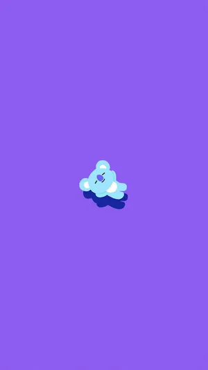 Minimalist Koya Bt21 In Purple Wallpaper