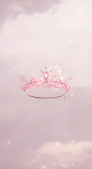 Minimalist Kpop Crown Design Wallpaper