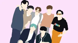Minimalist Kpop Group Art Wallpaper