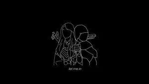 Minimalist Kpop Line Art Wallpaper