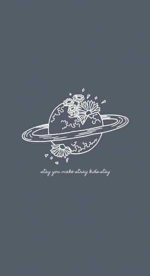 Minimalist Kpop Planet Art Wallpaper