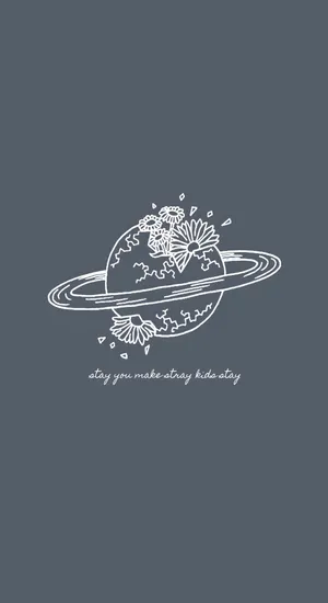 Minimalist Kpop Planet Art Wallpaper