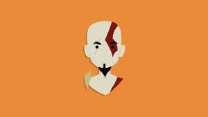 Minimalist Kratos Vector Art Wallpaper