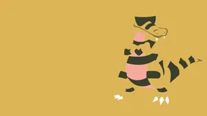 Minimalist Krokorok Yellow Art Wallpaper