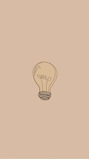 Minimalist Lightbulb Illustration Light Aesthetic.jpg Wallpaper