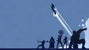 Minimalist Marvel Superheroes Wallpaper