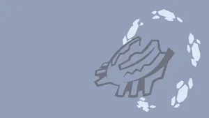 Minimalist Mega Steelix Head Art Wallpaper