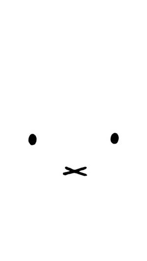 Minimalist Miffy Face Wallpaper