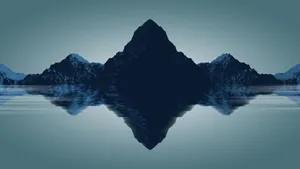 Minimalist Nature With Mountains Over A Lake3 Wallpaper