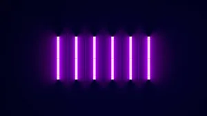 Minimalist Neon Lights In Darkness Wallpaper