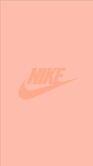 Minimalist Nike Logo Peach Background Wallpaper