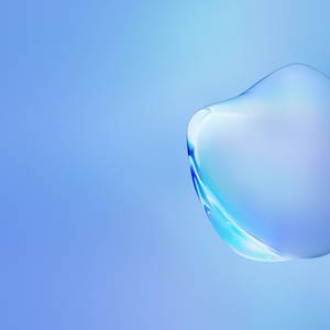 Minimalist Note 10 Water Drop In Blue Wallpaper