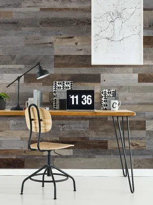 Minimalist Office Setupwith Wooden Accents Wallpaper