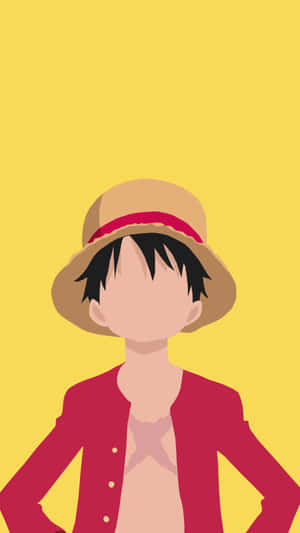 Minimalist One Piece Luffy Vector Art Wallpaper