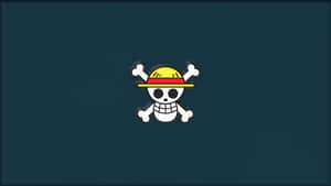 Minimalist One Piece Straw Hat Crossbones Wallpaper