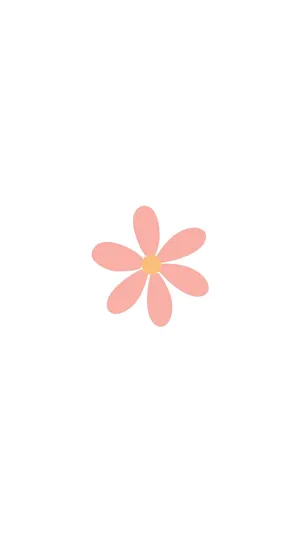 Minimalist_ Pink_ Flower_ Illustration Wallpaper