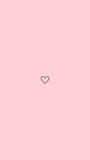Minimalist_ Pink_ Heart_ Background Wallpaper