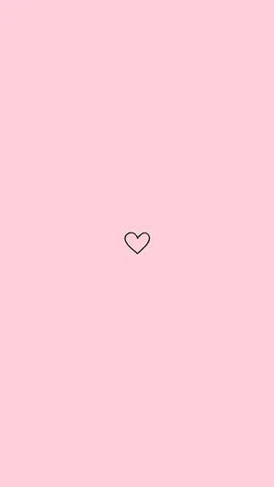 Minimalist_ Pink_ Heart_ Background Wallpaper
