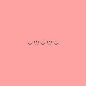 Minimalist Pink Heart Row Wallpaper