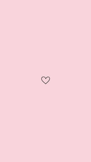 Minimalist Pink Heart Wallpaper Wallpaper