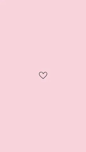 Minimalist Pink Heart Wallpaper Wallpaper