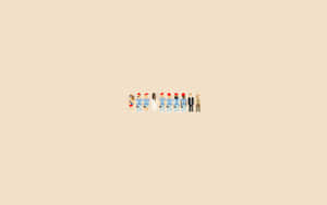 Minimalist Pixel Art Characters Wallpaper Wallpaper