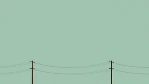 Minimalist Power Lines Sky Background Wallpaper