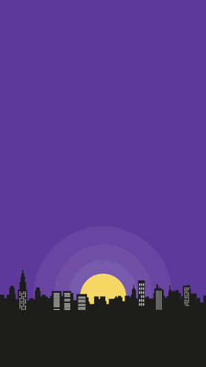 Minimalist Purple Wave Wallpaper