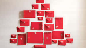 Minimalist Red Advent Calendar Wallpaper