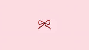 Minimalist Red Aesthetic Bow Wallpaper