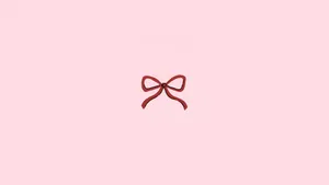 Minimalist Red Aesthetic Bow Wallpaper