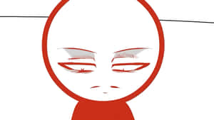 Minimalist Red Character Face Wallpaper