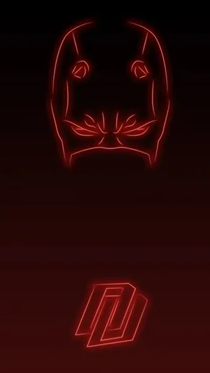 Minimalist Red Skull Art Wallpaper