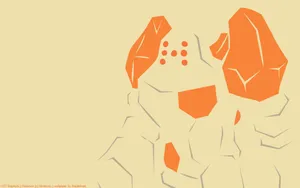 Minimalist Regirock Desktop Wallpaper