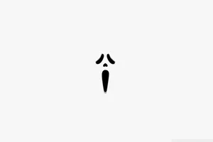 Minimalist Scream Mask Graphic Wallpaper