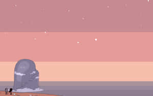 Minimalist Seaside Staircase Wallpaper Wallpaper