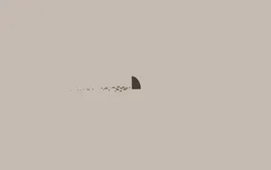 Minimalist Shark Fin Art Wallpaper