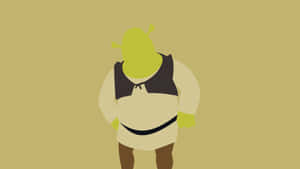 Minimalist Shrek Illustration Wallpaper