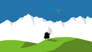 Minimalist Silhouette Art Howl's Moving Castle Wallpaper