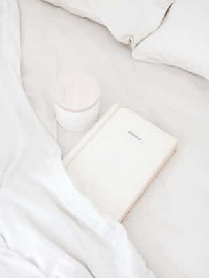 Minimalist Skincareand Journalon Bed Wallpaper