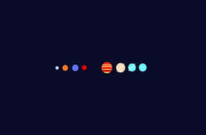 Minimalist Solar System Illustration Wallpaper